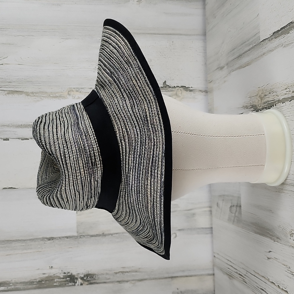 Solar Escape black blue cream tweed sun hat adjustable sun hat One Size